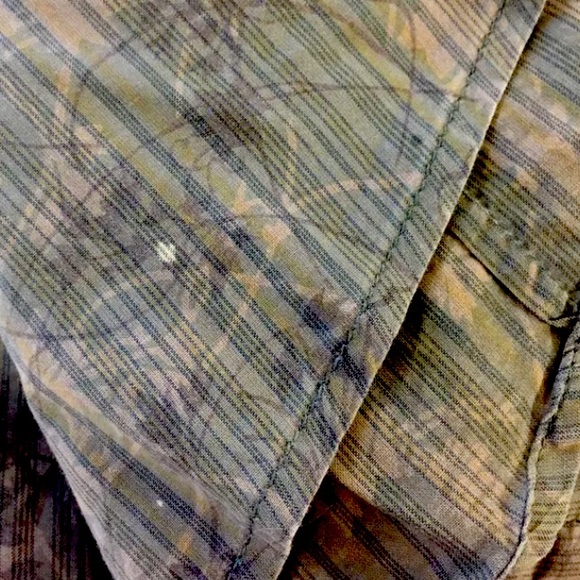 Hugo Boss Men Dress Shirt Brown Gray Floral Distress XL Cotton Long Sleeve - Picture 3 of 11